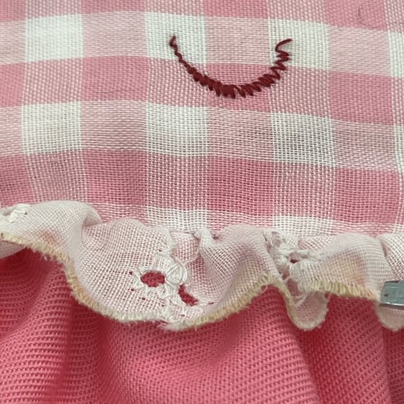 Vintage Fisher Price Cholly Dolly Blue White Checkered Boy Doll Rattle 1977 12” - Picture 5 of 12